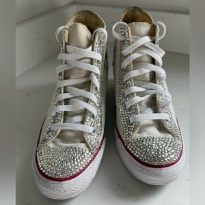 Converse All Star jeweled high top wedges‎ size 10